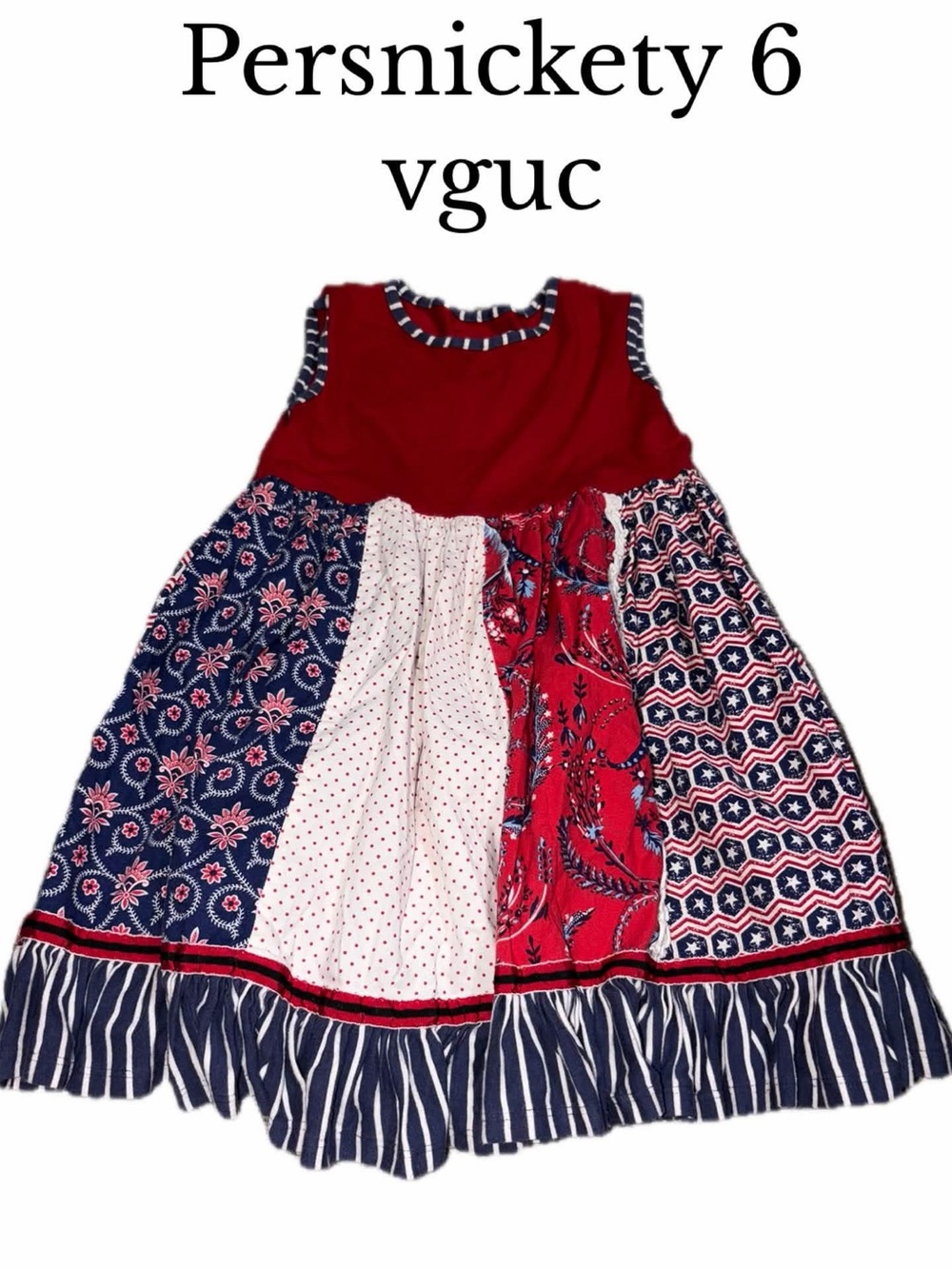Persnickety size 6 patriotic dress